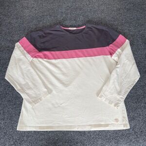 Marine Layer Colorblock‎ Long Sleeve Organic Cotton Tee Casual Top Womens Medium